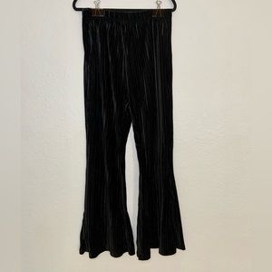 Wild Fable Womens Pants Size XL Black Velvet Like Flair Leg